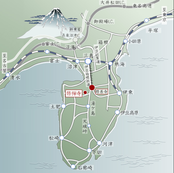アクセスマップ　修禅寺